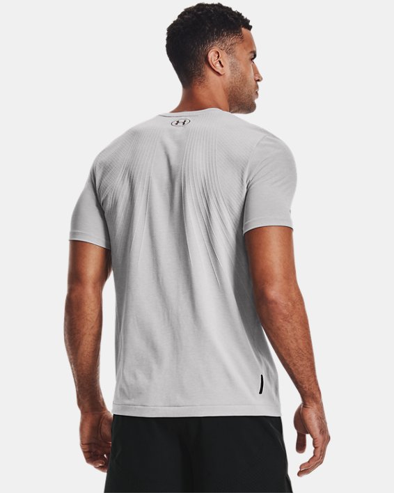 Men's UA RUSH™ Seamless Short Sleeve, Gray, pdpMainDesktop image number 2